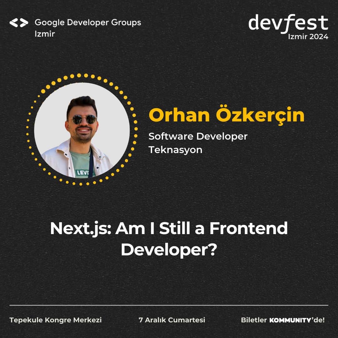 Talk poster: DevFest Izmir